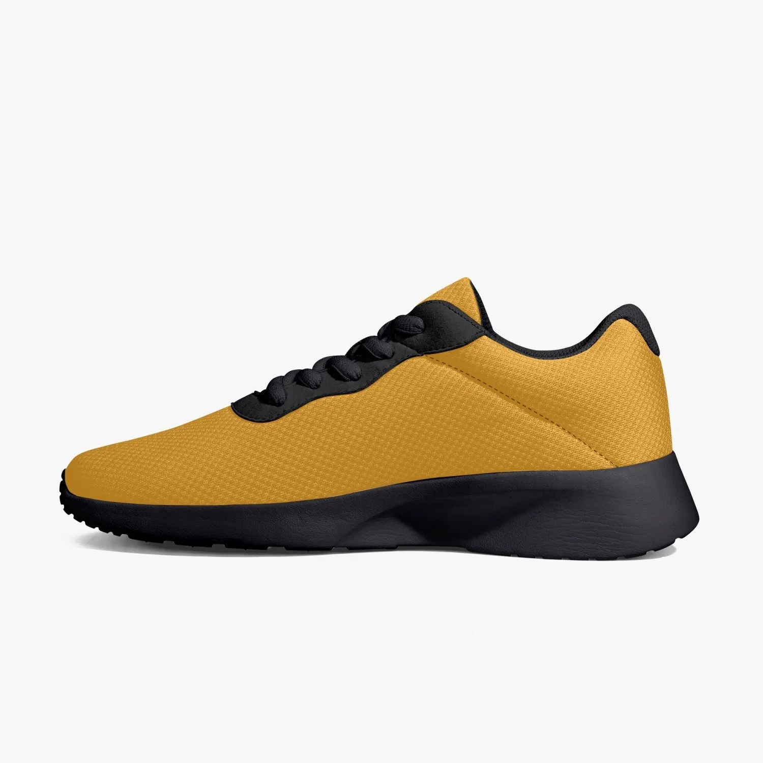 Orange Color Running Shoes, Soft Solid Orange Color Best Lifestyle Unisex Casual Designer Mesh Running Shoes With Black Soles