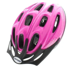 Oxford F15 Bike Helmet - Gloss Pink/White/Silver