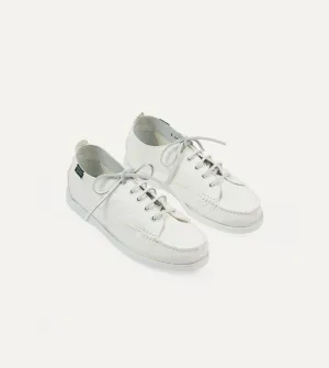 Paraboot Malibu White Deer Leather Boat Shoe