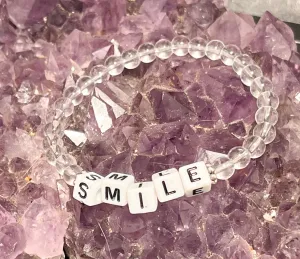 Personalized 6mm Clear Quartz Stretchy Bracelet