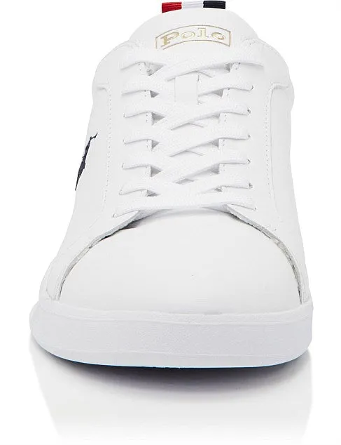 Polo Ralph Lauren - Heritage Court II Sneakers - White with Red, White, Navy Stripe, Blue Polo Pony