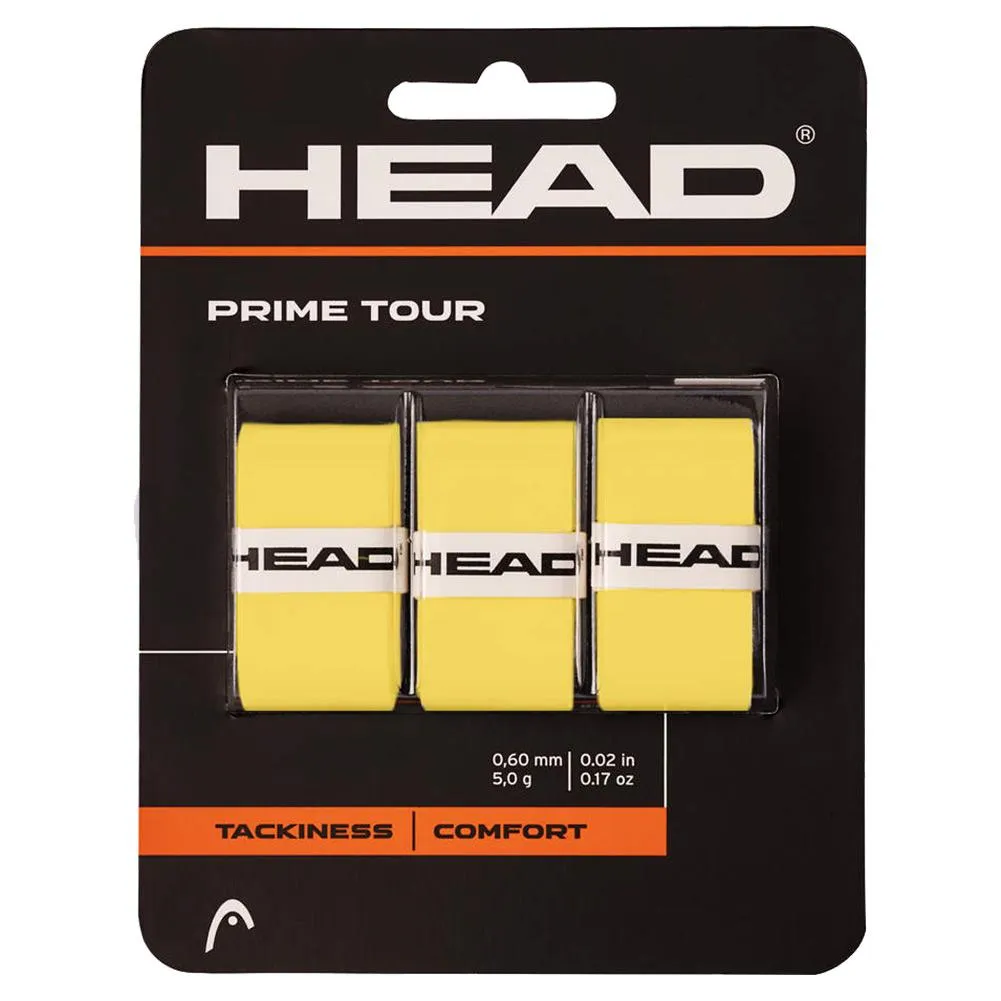 Prime Tour Tennis Overgrip 3-Pack Yellow