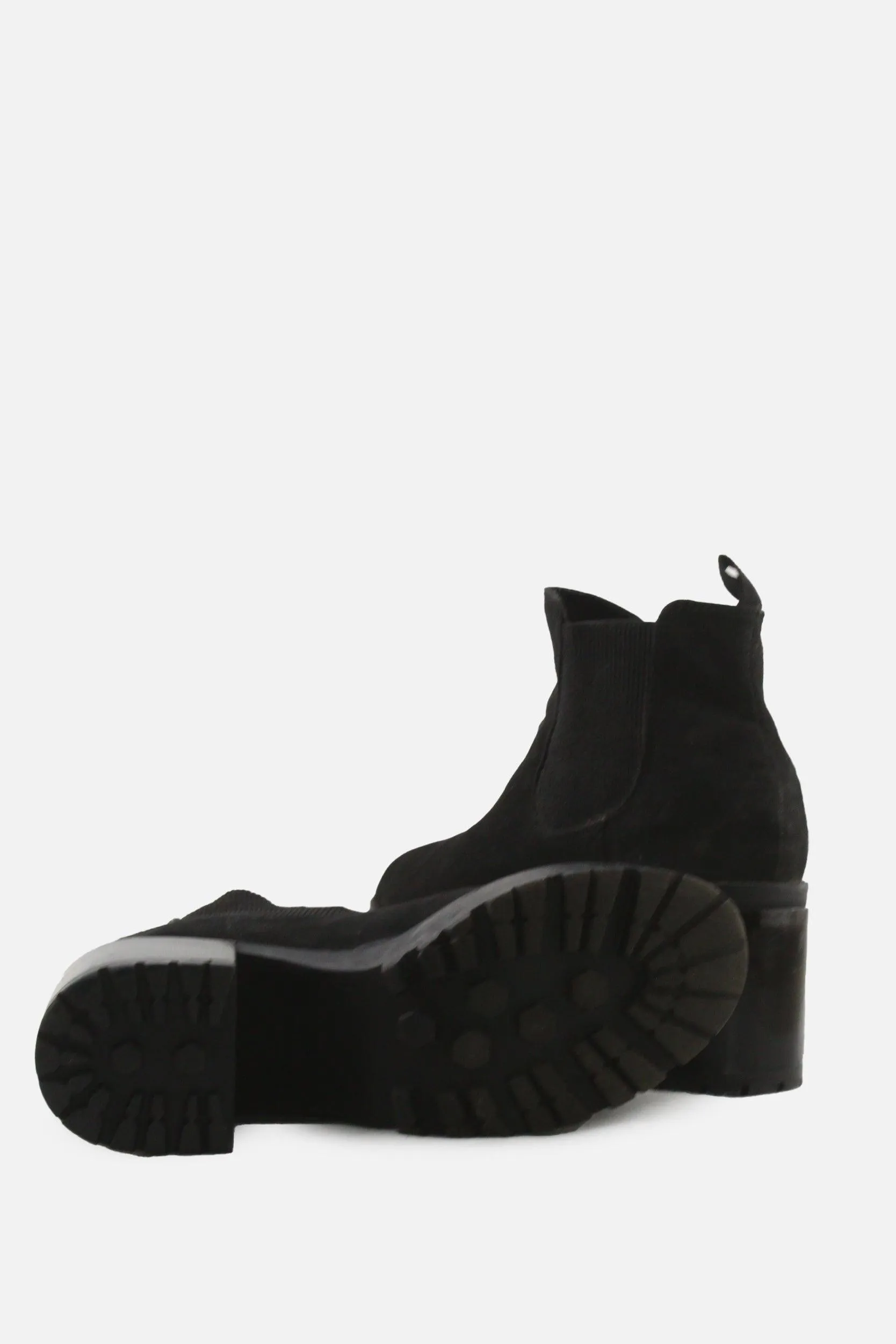 Pull & Bear Stretchable Platform Boots | Suede