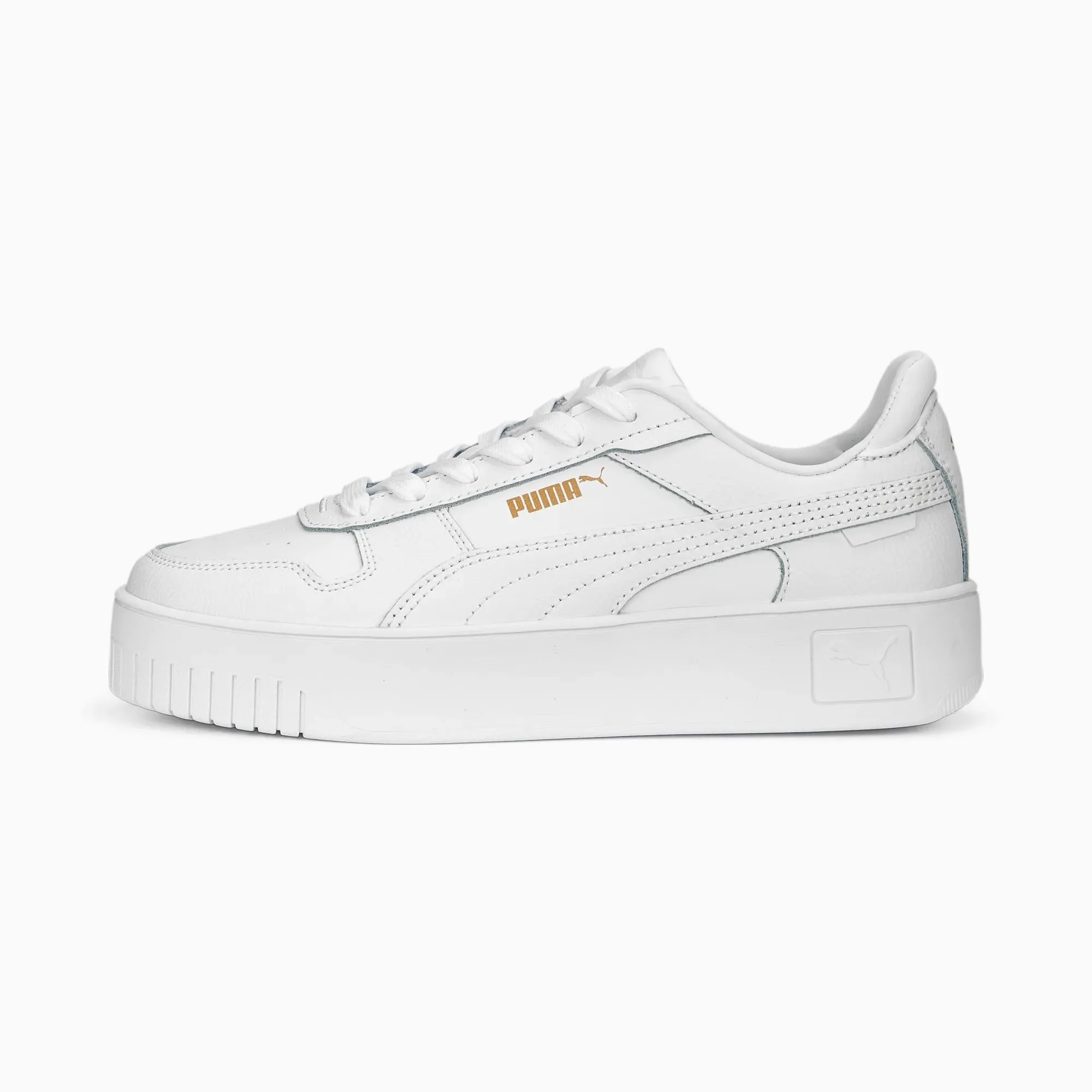 Puma scarpa sneakers da donna Carina Street 389390-14 bianco oro