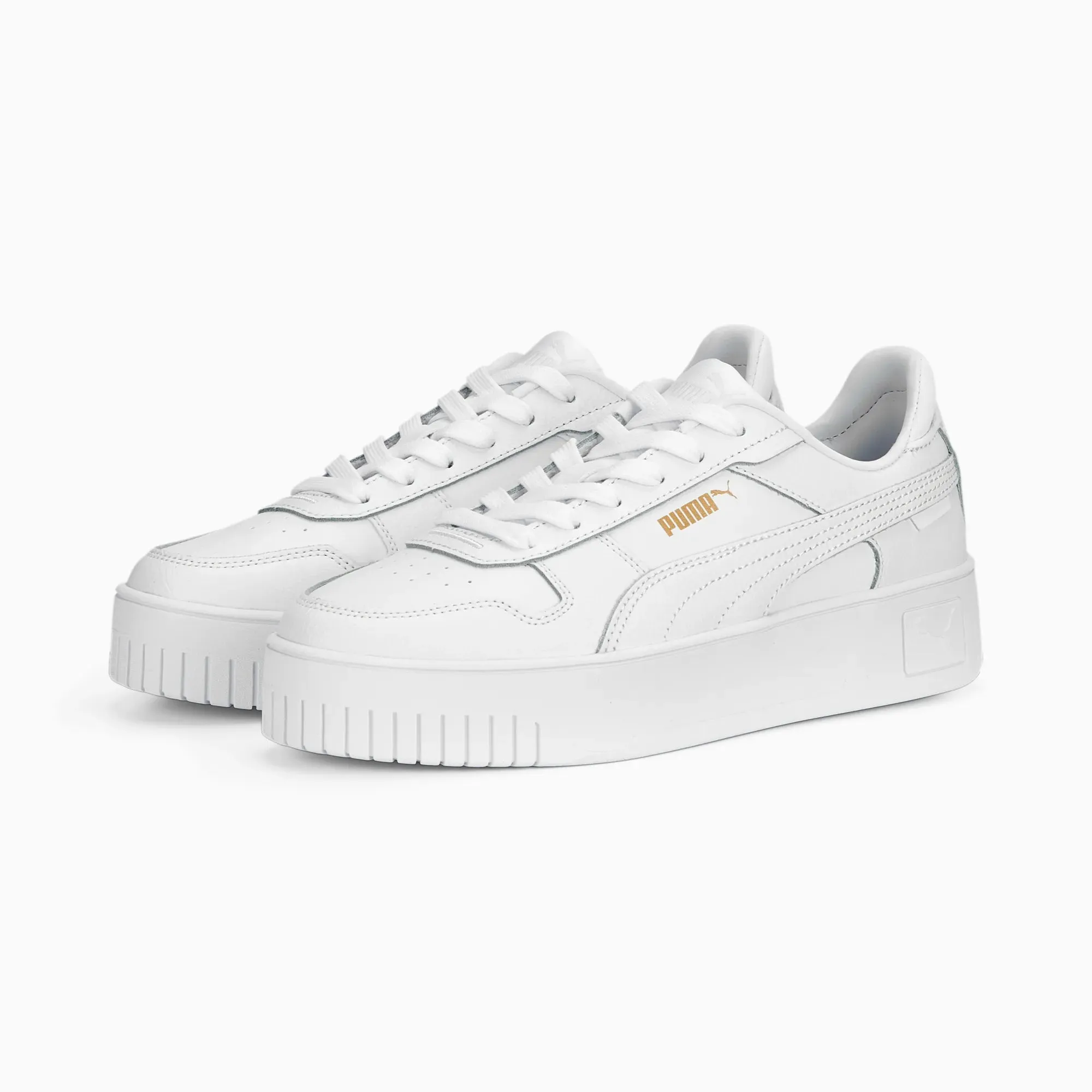 Puma scarpa sneakers da donna Carina Street 389390-14 bianco oro