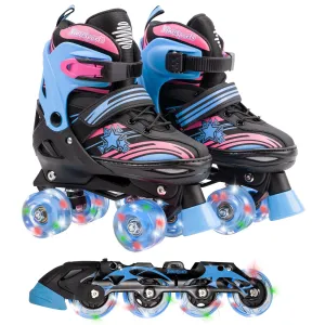 Quad Skates, Inline Skates Combo | Adjustable | Kids, Youth