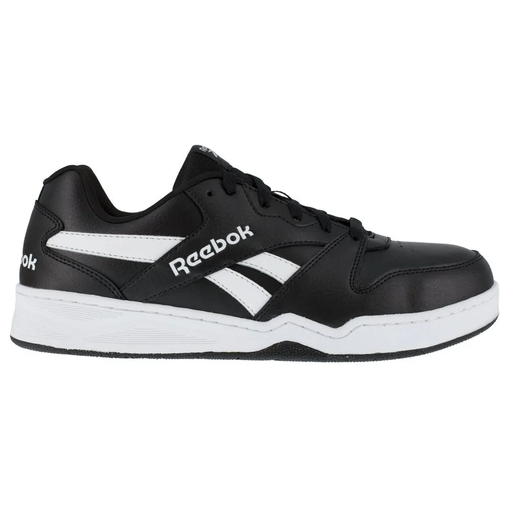 Reebok Men's Low Cut Bb4500 Work Sneaker Composite Toe Rb4162 In Black And White