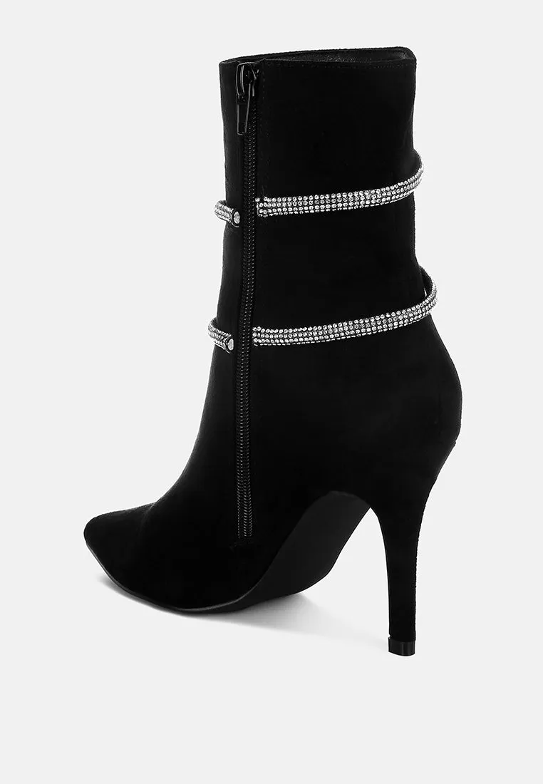 Roda Rhinestone Wrap-Around Stiletto Boots