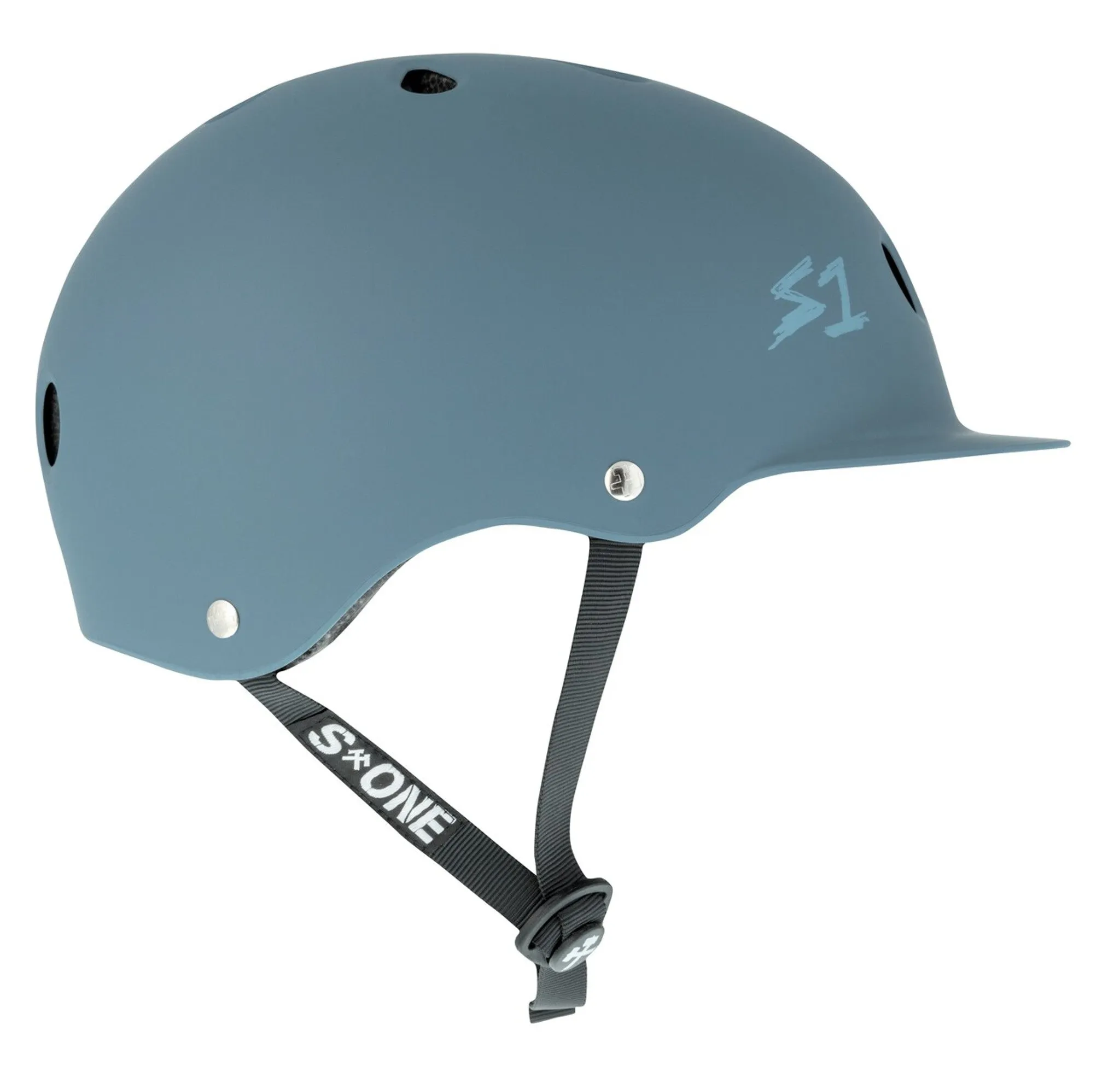 S1 Lifer Brim Helmet - Deep Blue Matte/Undialed LIT Collaboration