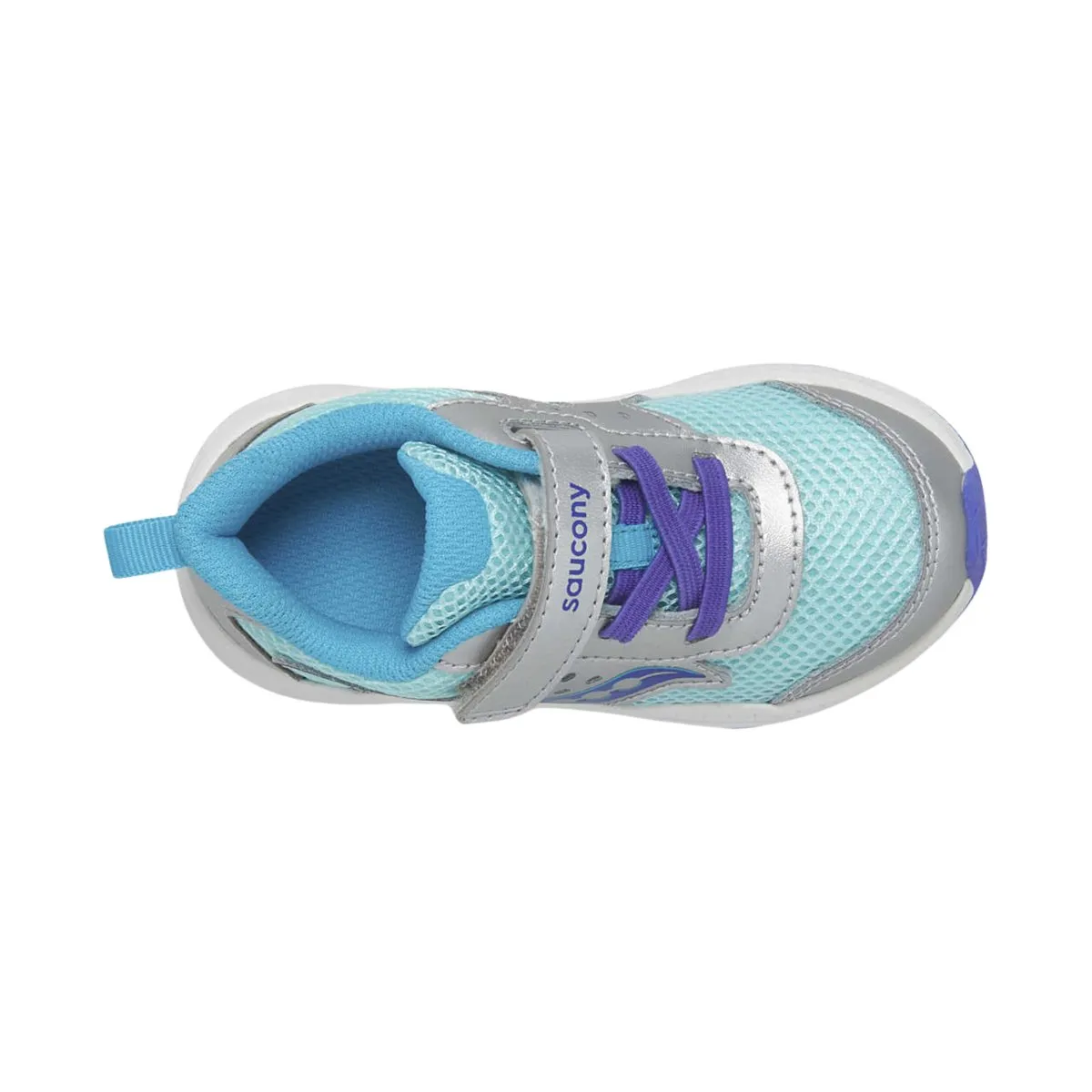 Saucony Toddler's Ride 10 Jr Silver/Turquoise