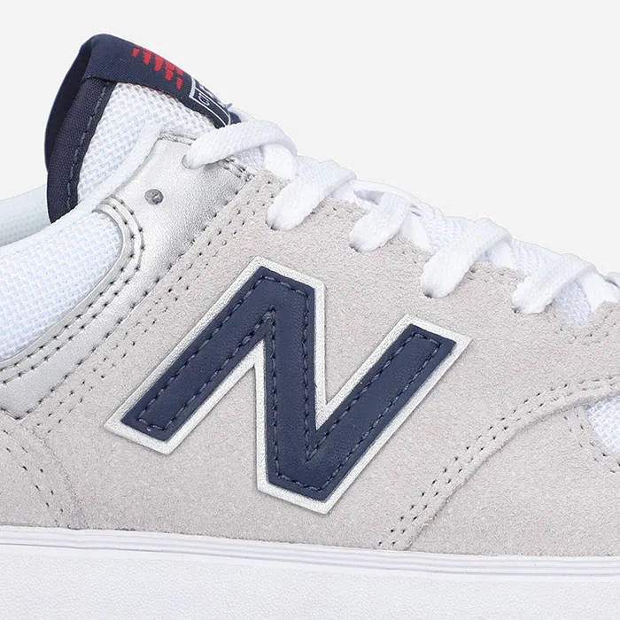 Scarpe Uomo NEW BALANCE Sneakers CT574 in Mesh e Suede colore Light Grey White e Navy