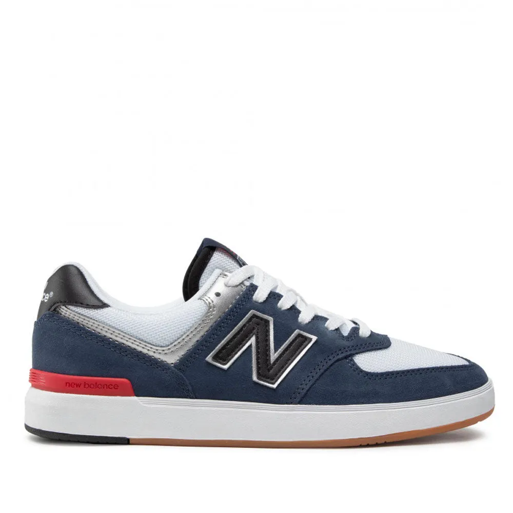 Scarpe Uomo NEW BALANCE Sneakers CT574 in Mesh e Suede colore Navy White e Black