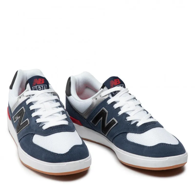 Scarpe Uomo NEW BALANCE Sneakers CT574 in Mesh e Suede colore Navy White e Black