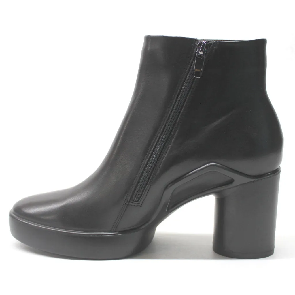 Shape Sculpted Motion 55 Full Grain Leather Women's Block Heel Zip Up Ankle Boots