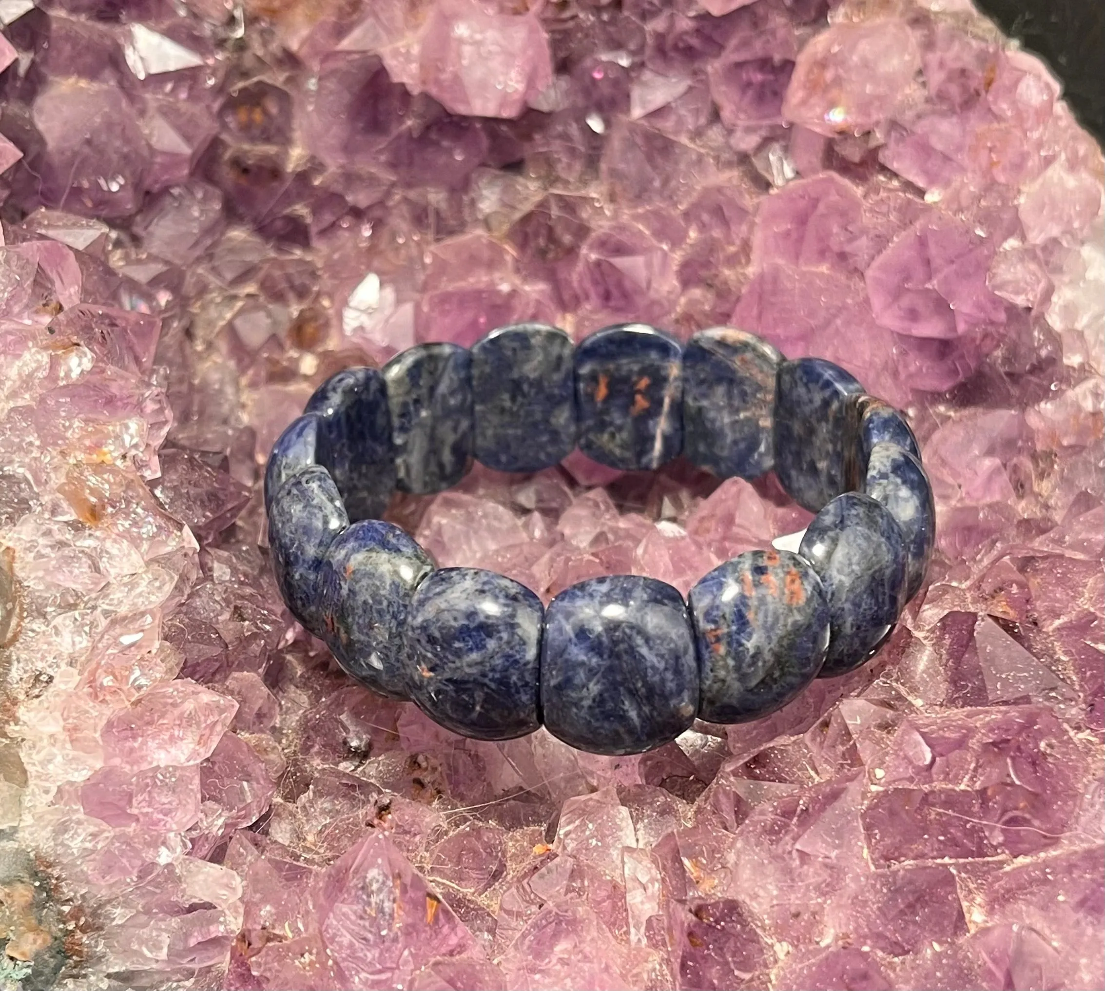 Sodalite Double Strand Stretchy Bracelet