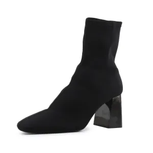 Stradivaris Block Heels Sock Boots | Textile