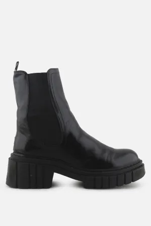 Stradivarius Stretchable Block Ankle Boots | 100% Authentic Leather