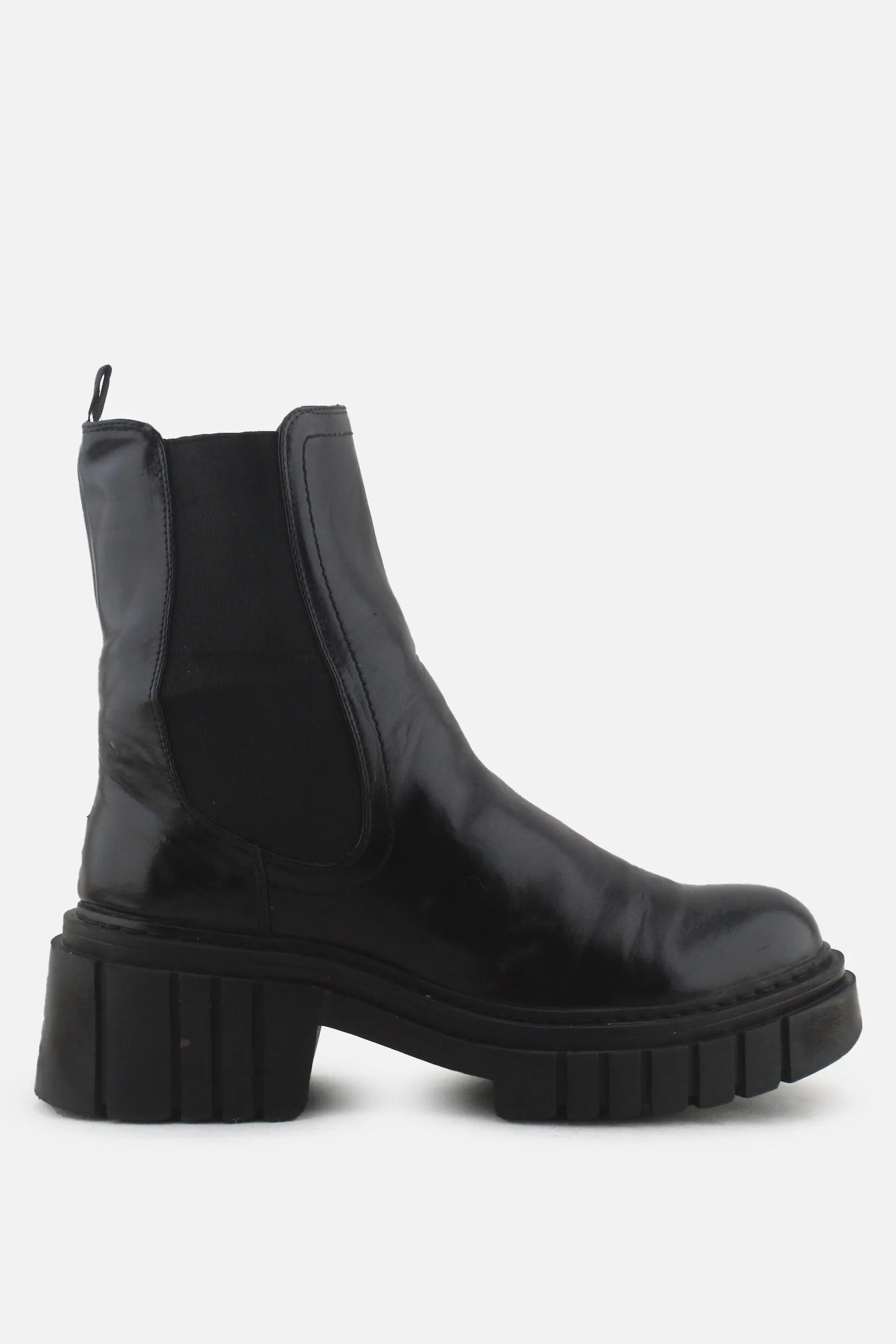 Stradivarius Stretchable Block Ankle Boots | 100% Authentic Leather