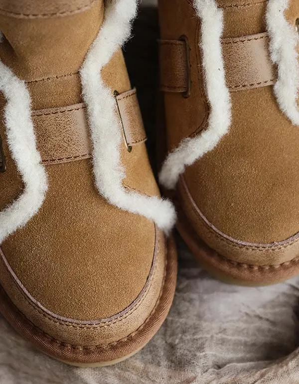 Suede Fluffy  Winter Snow Boots for Women