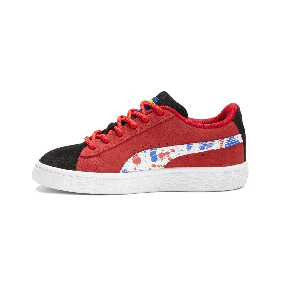 Suede Splash Lace Up Sneakers (Toddler-Little Kid)