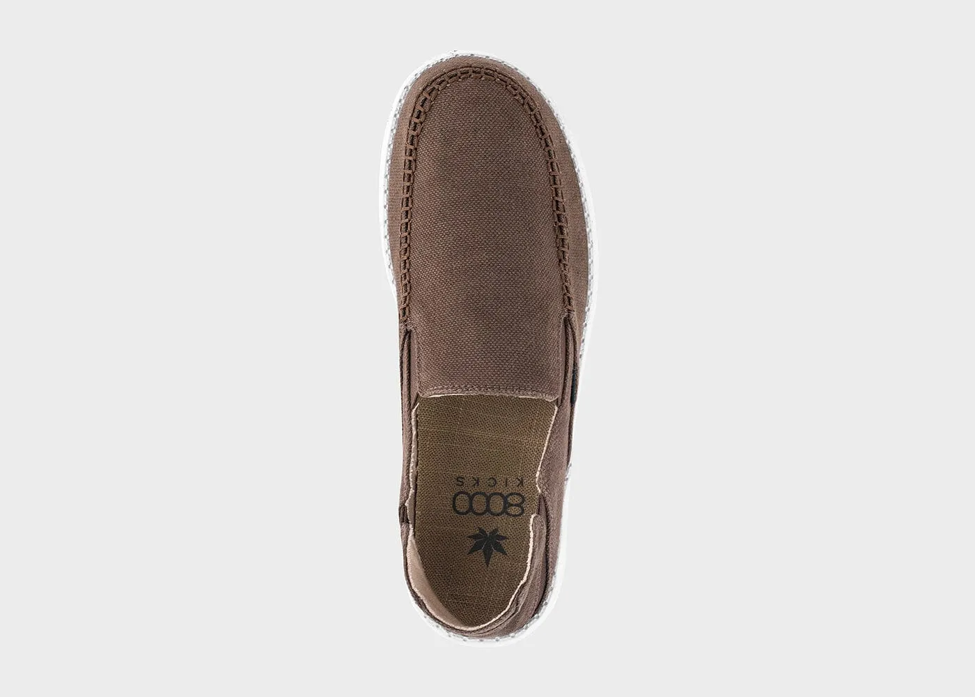 SunSlide Men's Hemp Slip-On Sneakers | Dark Brown