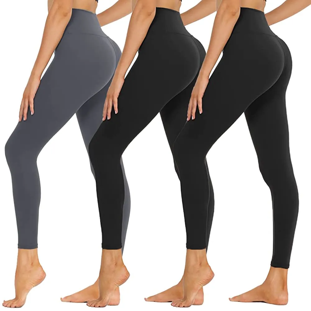 SYRINX High Waisted Leggings for Women - Buttery Soft Tummy Control Yoga Pants for Workout Running