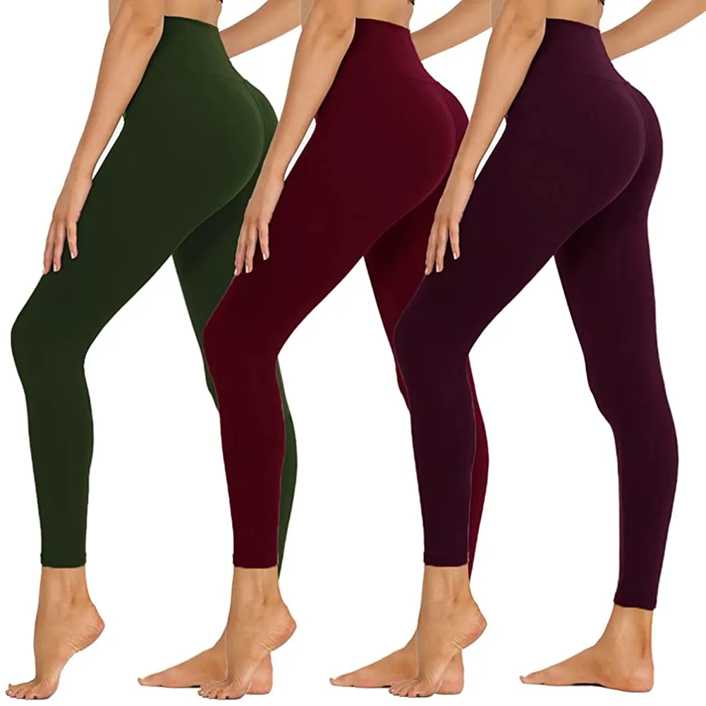 SYRINX High Waisted Leggings for Women - Buttery Soft Tummy Control Yoga Pants for Workout Running