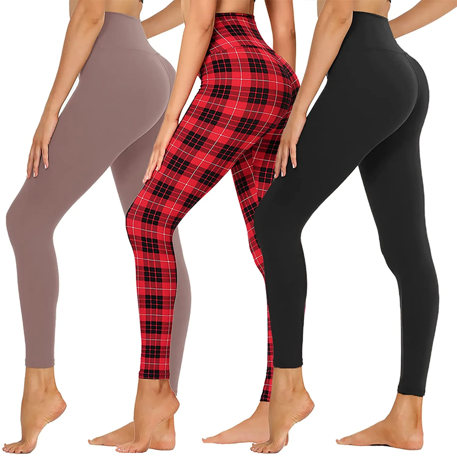 SYRINX High Waisted Leggings for Women - Buttery Soft Tummy Control Yoga Pants for Workout Running