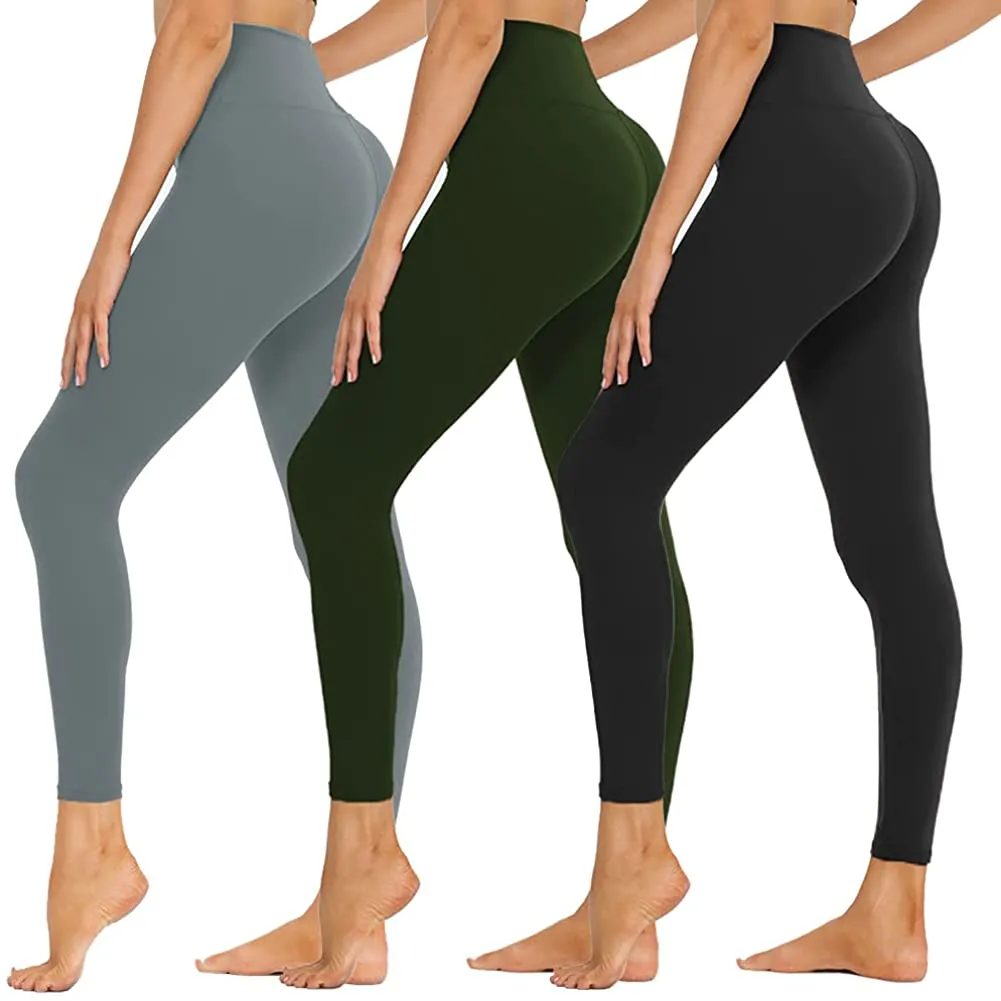 SYRINX High Waisted Leggings for Women - Buttery Soft Tummy Control Yoga Pants for Workout Running