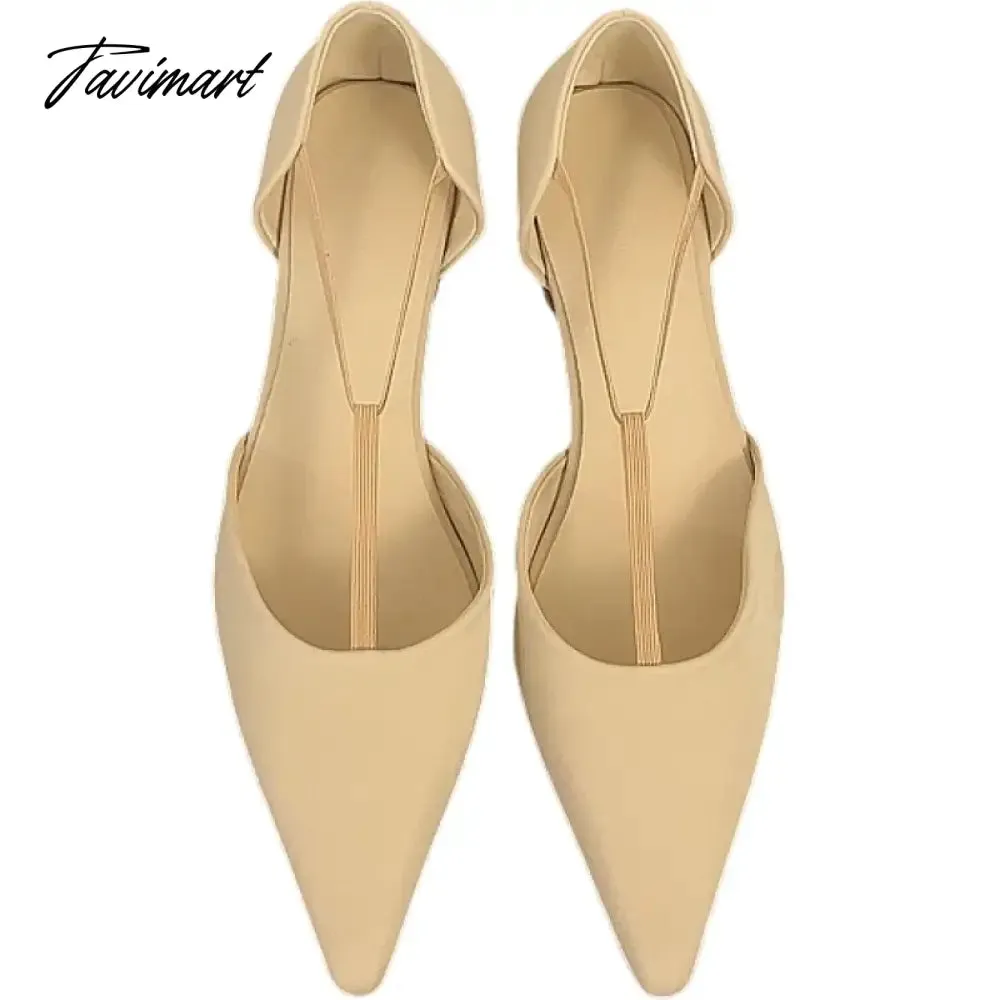 TAVIMART  -  Korean Shoes Shallow Mouth Female Footwear Casual Sneaker Elegant Pointed Toe New Dress Comfortable Boat Summer Slip-On Lac