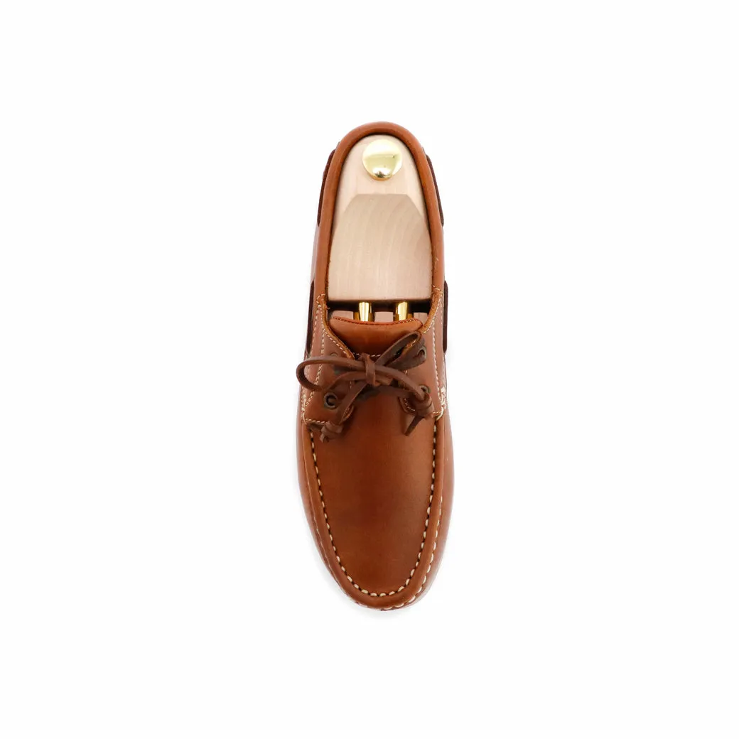 The Punter's Boat Shoes - Oil Leather Toffee Tan