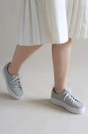 Vanessa Leather Sneakers (Grey)