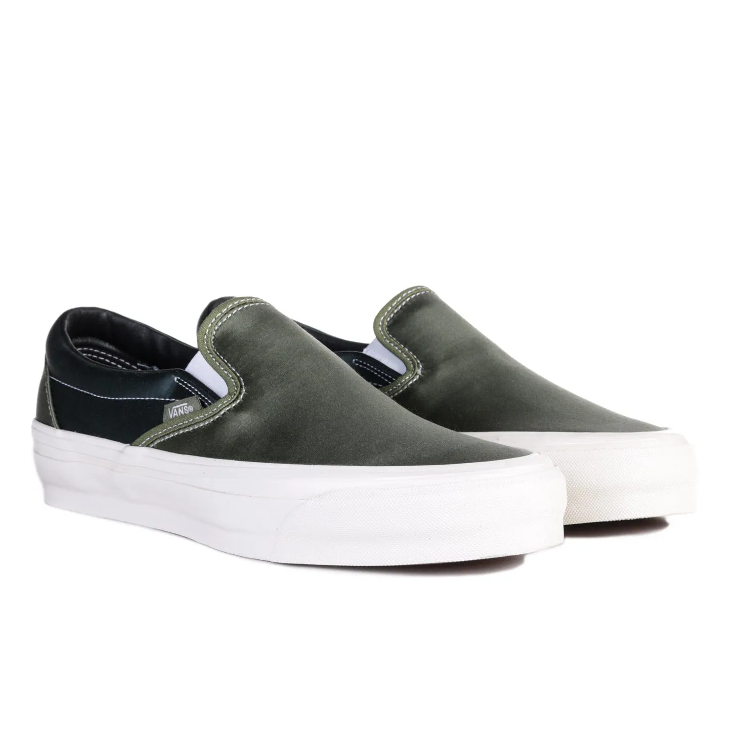 VANS PREMIUM CLASSICS SLIP-ON REISSUE 98 LX LODEN GREEN SATIN