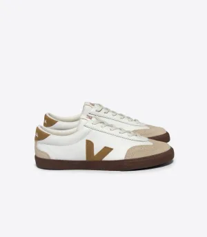 VEJA Volley Leather White Tent - Bark