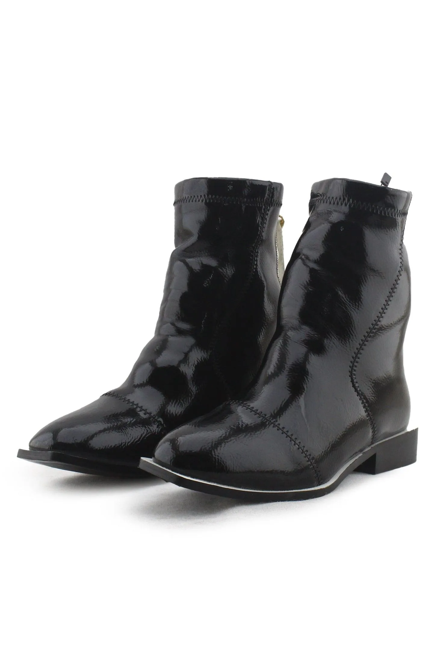 Vell In Zipper Chelsea Ankle Boots | 100% Synthetic Leather