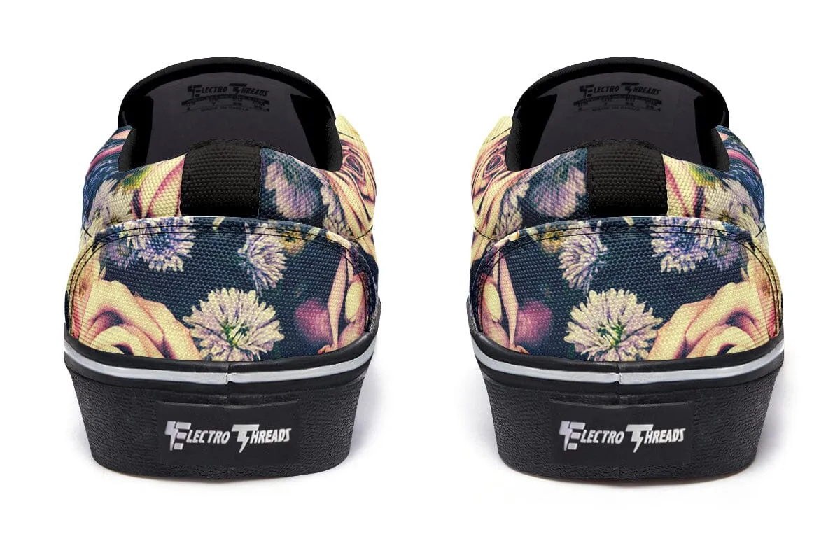 Vintage Flowers Slip on Shoes