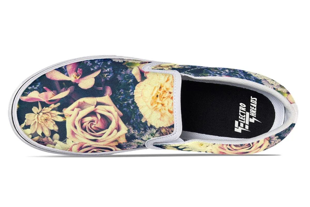 Vintage Flowers Slip on Shoes