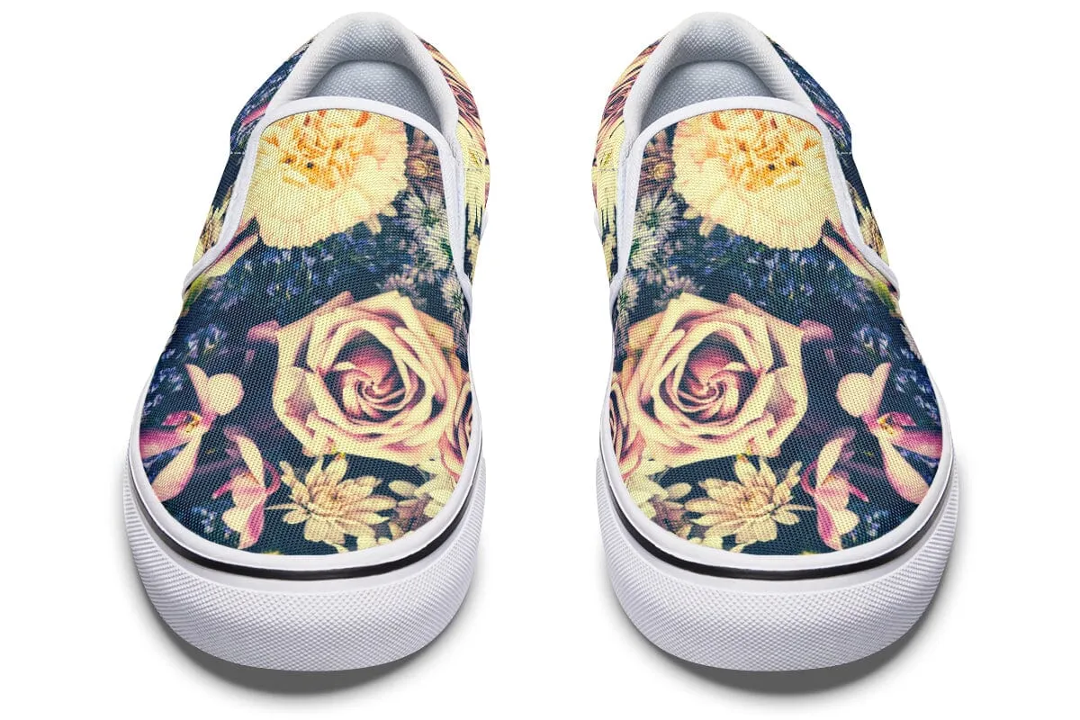 Vintage Flowers Slip on Shoes