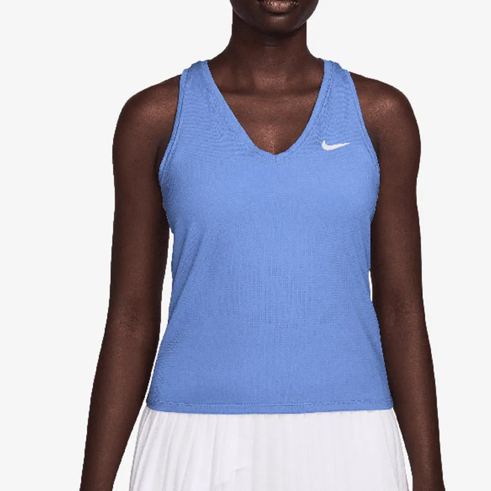 Women`s Court Dri-FIT Victory Tennis Tank Royal Pulse and White