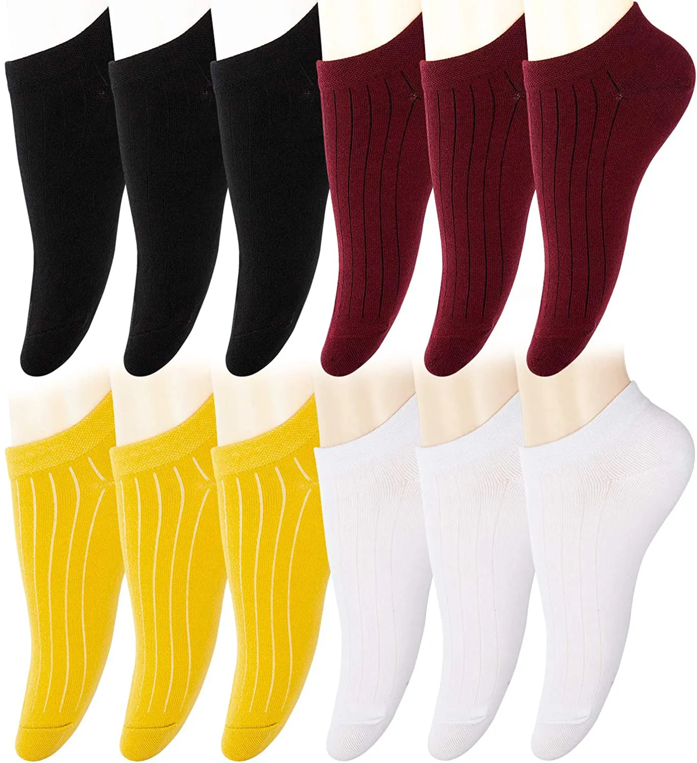 Women's Low Cut Socks,3-15 Pair Ankle No Show Athletic Short Cotton Socks by Sioncy